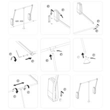 Emuca Penderie rabattable pour armoire Hang mural, 600-830mm, Acier et Plastique, Peint en noir - Item4