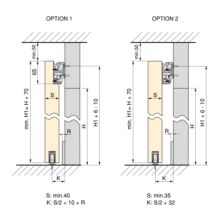 Emuca Kit de herrajes para una puerta corredera colgada de madera Wall con cierre suave, Acero y Aluminio y Plástico - Ítem1