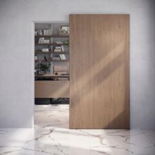 Emuca Kit de herrajes para una puerta corredera colgada de madera Wall con cierre suave, Acero y Aluminio y Plástico - Ítem1