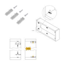 Emuca Kit de herrajes para armario 2 puertas correderas y cierre suave Flow con carriles de superficie 2.35m, tableros no incluidos, Anodizado mate - Ítem1