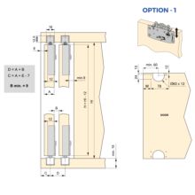 Emuca Kit de ferrures pour Flow2 2 portes coulissantes et armoire à fermeture souple avec rails encastrés 2,35m, panneaux non inclus, Anodisé mat - Item3