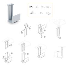 Emuca Support pour unité centrale, Acier, Peint aluminium - Item2