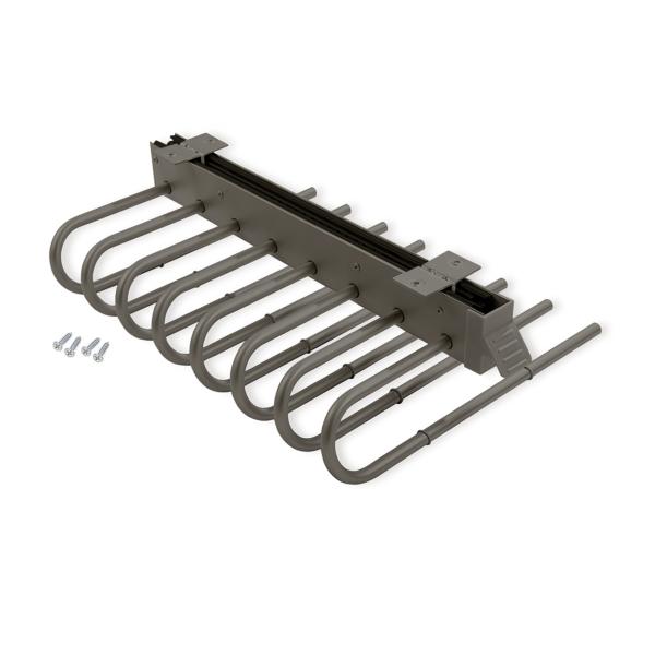 Emuca Pantalonero extraíble, Izquierda, Acero y Plástico, Titanio