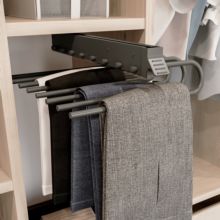 Emuca Pantalonero extraíble, Derecha, Acero y Plástico, Titanio - Ítem1