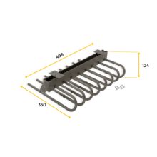 Emuca Porte-pantalons extractible, Droite, Acier et Plastique, Titane - Item2