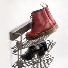 Emuca Zapatero lateral extraíble para armarios y vestidores Quartz, Izquierda, Acero, Titanio - Ítem2
