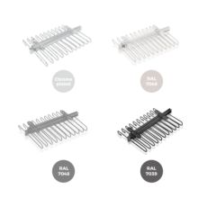 Emuca Porte-pantalons extractible, 11 tiges, guides d'extraction totale, Acier, Titane - Item15