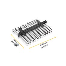 Emuca Porte-pantalons extractible, 11 tiges, guides d'extraction totale, Acier, Titane - Item12