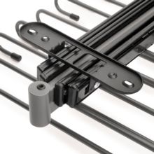 Emuca Porte-pantalons extractible, 11 tiges, guides d'extraction totale, Acier, Titane - Item4