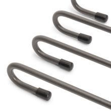 Emuca Porte-pantalons extractible, 11 tiges, guides d'extraction totale, Acier, Titane - Item5