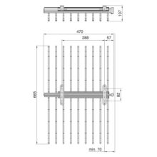Emuca Porte-pantalons double amovible Self pour armoire., Chromé, Acier et Plastique. - Item6