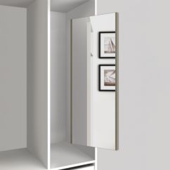 Emuca Espejo extraíble para interior de armario, Acero y Plástico y Cristal, Pintado color gris piedra - Ítem