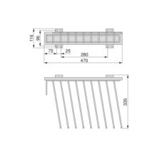 Emuca Porte-pantalons Self à montage latéral pour armoire, Gauche, Chromé, Acier et Plastique et Aluminium. - Item9