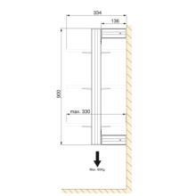 Emuca Kit de estructura modular Zero con herrajes para el montaje de fijación a pared, Aluminio y Zamak, Pintado color gris piedra - Ítem2