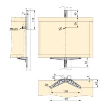 Emuca Kit de soportes para 3 estantes de madera y 1 módulo para la estructura Zero, Zamak, Pintado negro texturizado - Ítem5