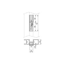 Emuca Kit de fixation pour 4 étagères en bois et 1 tringle de suspension de 1m de long Zero, Aluminium et Zamak et Plastique, Peint gris pierre - Item4