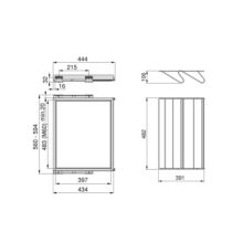 Emuca Kit de rangement de chaussures en métal et cadre coulissant à fermeture douce pour armoire, réglable, module 600mm, Gris pierre - Item1