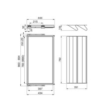 Emuca Kit de rangement de chaussures en métal avec cadre avec coulisses à fermeture souple pour armoire, réglable, module 900mm, Noir texturé - Item6