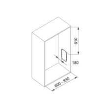 Emuca Penderie rabattable pour armoire, réglable 600-830 mm, jusqu'à 12 Kg, Acier, Blanc - Item4