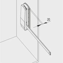 Emuca Jeu de Hang hanger side extension set for Hang cabinet hanger, Plastique, Peint en Aluminium - Item3