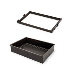 Emuca Kit de tiroir et cadre de coulissage en métal pour armoires Moka, fermeture souple, réglable, module de 600mm, Acier et Aluminium, Couleur Moka - Item5