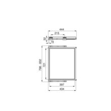 Emuca Rack avec glissières à fermeture douce pour accessoires d'armoire Hack, 798 - 832, Peint en noir texturé, 1 lot de 2 unités - Item2