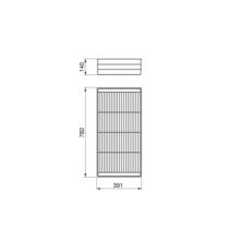 Emuca Tiroir ou panier métallique pour les placards et les commodes Hack, 782 (M90), Peint couleur pierre, Acier, 1 lot de 2 unités - Item1