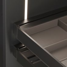 Emuca Juego de 2 distanciadores laterales para bastidor Quartz, Plástico, Titanio, 2 ud - Ítem2