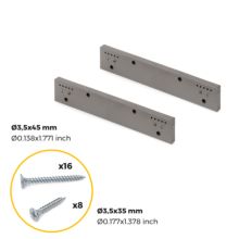 Emuca Juego de 2 distanciadores laterales para bastidor Quartz, Plástico, Titanio, 2 ud - Ítem5