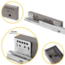 Emuca Juego de 2 distanciadores laterales para bastidor Quartz, Plástico, Titanio, 2 ud - Ítem7