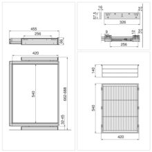 Emuca Kit de cajón de alambre y bastidor regulable Quartz para armarios, guías de cierre suave y extracción total, Módulo 70cm, Acabado Titanio - Ítem11
