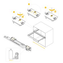 Emuca Kit tiroir à chaussures et rack ajustable Quartz pour armoires, glissières extension totale et à fermeture douce, Module 90cm, Finition Titane - Item13