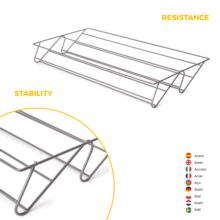 Emuca Kit tiroir à chaussures et rack ajustable Quartz pour armoires, glissières extension totale et à fermeture douce, Module 90cm, Finition Titane - Item7