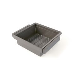 Emuca Kit panier métallique et rack ajustable Quartz pour armoires, glissières extension totale et à fermeture douce, Module 60cm, Finition Titane