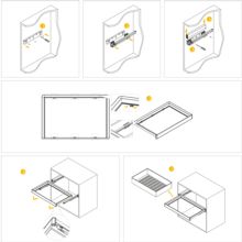 Emuca Kit de cajón metálico y bastidor regulable Quartz para armarios, guías de cierre suave y extracción total, Módulo 80cm, Acabado Titanio - Ítem12