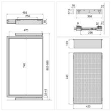 Emuca Kit panier métallique et rack ajustable Quartz pour armoires, glissières extension totale et à fermeture douce, Module 90cm, Finition Titane - Item11