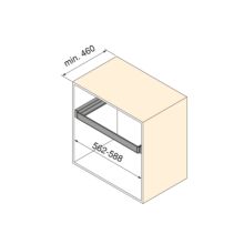Emuca Kit de pantalonero de 7 varillas y bastidor regulable Quartz para armarios, guías de cierre suave y extracción total, Módulo 60cm, Acabado Titanio - Ítem11