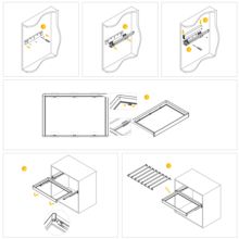 Emuca Kit de pantalonero de 7 varillas y bastidor regulable Quartz para armarios, guías de cierre suave y extracción total, Módulo 60cm, Acabado Titanio - Ítem12