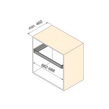 Emuca Kit de pantalonero de 7 varillas y bastidor regulable Quartz para armarios, guías de cierre suave y extracción total, Módulo 70cm, Acabado Titanio - Ítem11