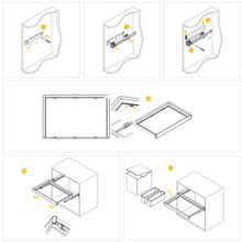 Emuca Kit de 2 bandejas auxiliares, 1 cesto y bastidor regulable Quartz para armarios, guías de cierre suave y extracción total, Módulo 80cm, Acabado Titanio - Ítem12