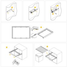Emuca Kit de pantalonero de 7 varillas, cesto y bastidor regulable Quartz para armarios, guías de cierre suave y extracción total, Módulo 90cm, Acabado Titanio - Ítem13