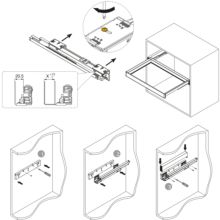 Emuca Bastidor con guías de cierre suave y extracción total para accesorios de armario Quartz, 937-963mm, Aluminio y Plástico, Titanio - Ítem19