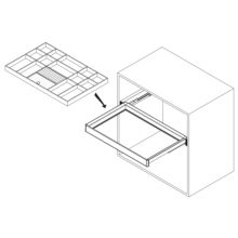 Emuca Cajón organizador para armarios y vestidores Quartz, 440 (M60), Eco-piel y madera, Titanio - Ítem6