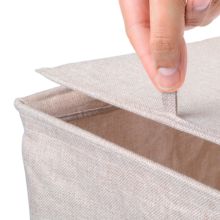 Emuca Cesto de ropa para armarios y vestidores Quartz, 418x320x400mm, Acero y Tela, Titanio - Ítem5