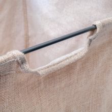 Emuca Cesto de ropa para armarios y vestidores Quartz, 418x320x400mm, Acero y Tela, Titanio - Ítem6