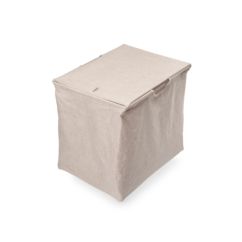 Emuca Cesto de ropa para armarios y vestidores Quartz, 418x320x400mm, Acero y Tela, Titanio