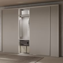 Emuca Espejo extraíble para interior de armario Quartz, con giro 180°, 1.000x300mm, Aluminio, vidrio y acero, Titanio - Ítem3