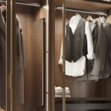 Emuca Espejo extraíble para interior de armario Quartz, con giro 180°, 1.000x300mm, Aluminio, vidrio y acero, Titanio - Ítem4