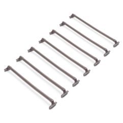 Emuca Lote de 7 varillas pantalonero para armarios y vestidores Quartz, Plástico y Aluminio, Titanio