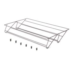 Emuca Cajón zapatero para armarios y vestidores Quartz, 640 (M80), Acero, Titanio